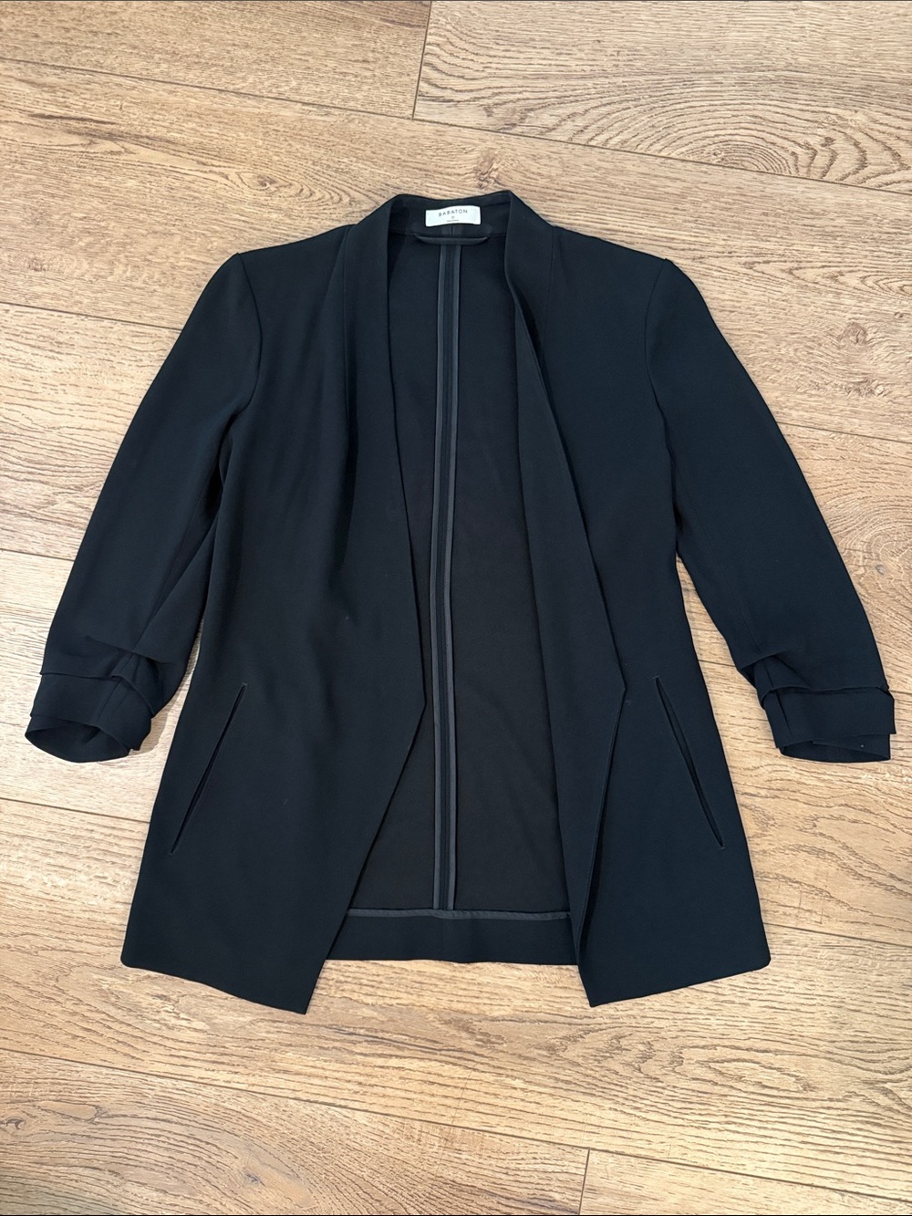 Babaton Black Open-Front Tailored Blazer